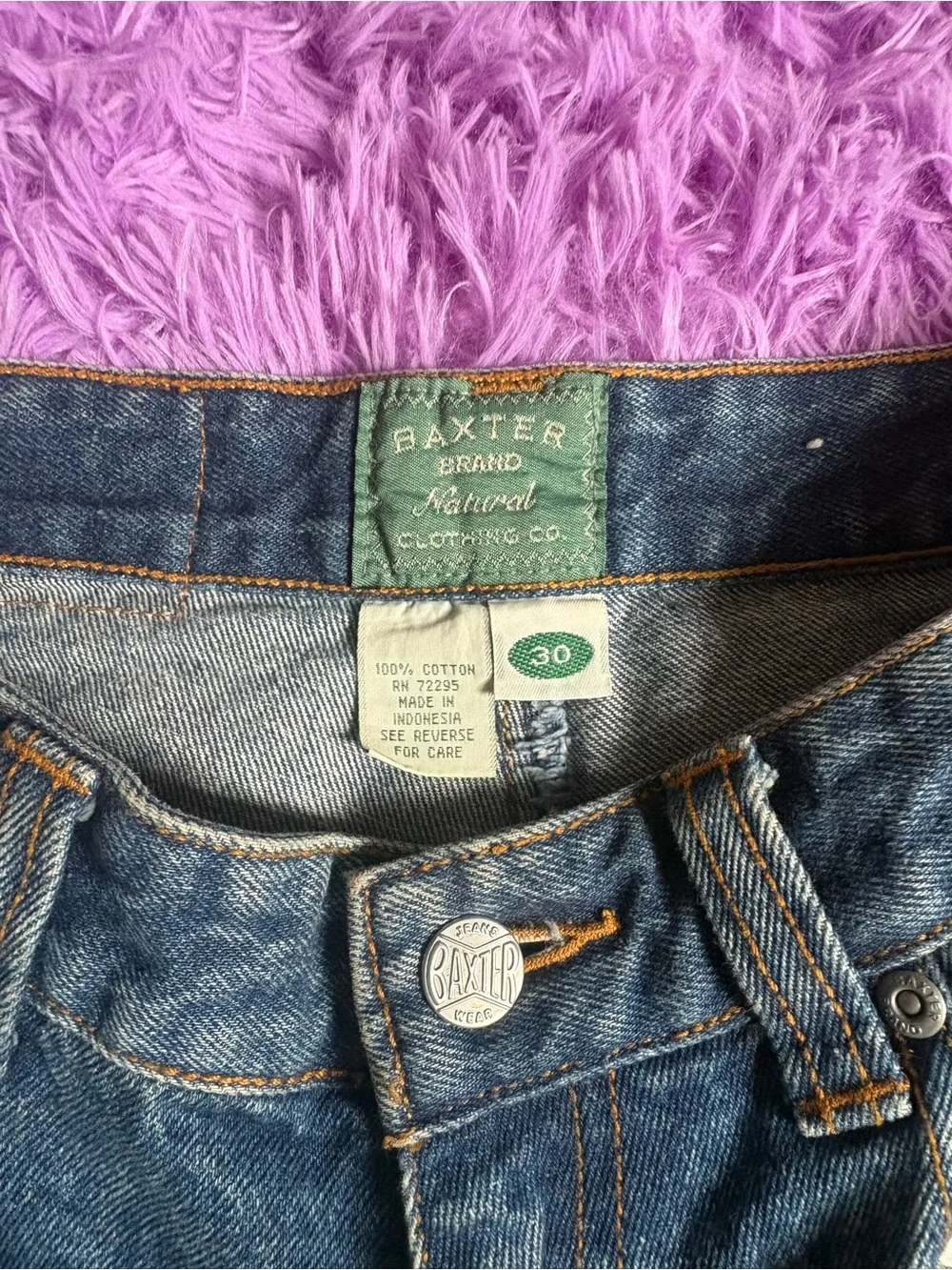 Vintage Long Denim shorts Classic Men's Denim Shorts in Dark Blue